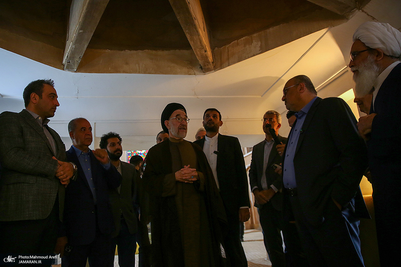 بازدید سید محمد خاتمی از باغ دولت آباد یزد