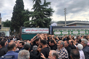 مراسم خاکسپاری حجت الاسلام والمسلمین علی اصغر رحمانی خلیلی در بهشهر