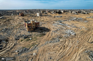 تصاویر هوایی از  ویرانی‌ها و خسارت‌ها در غزه پس از آتش‌بس