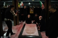 حضور علی لاریجانی بر مزار شهید سید حسن نصرالله (1)