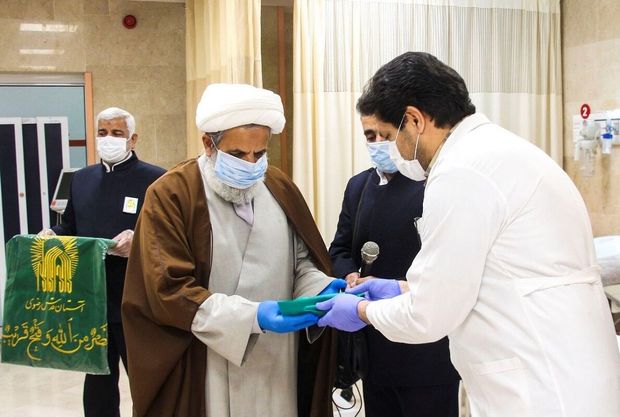 قدردانی امام جمعه موقت بیرجند از کادر درمانی بیمارستان ولی عصر (عج)