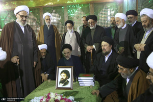 تجدید میثاق مجمع روحانیون مبارز و مجمع مدرسین و محققین حوزه علمیه قم با امام خمینی (س)