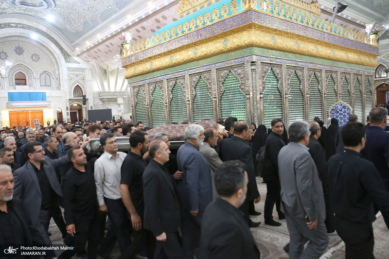 مراسم تشییع نوه حجت الاسلام والمسلمین علیخانی در حرم مطهر امام خمینی (س)