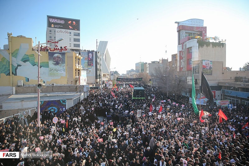 مراسم تشییع و خاکسپاری سردارحاج قاسم سلیمانی در کرمان