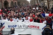 اردوکشی در پاریس؛هواداران دولت هم به خیابان ها آمدند+ تصاویر