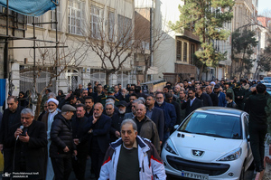 مراسم تشییع مادر شهیدان جواد سپهری