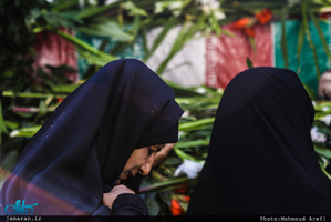 مراسم تشییع و خاکسپاری پیکر مطهر شهید گمنام در حوزه علمیه معیر 