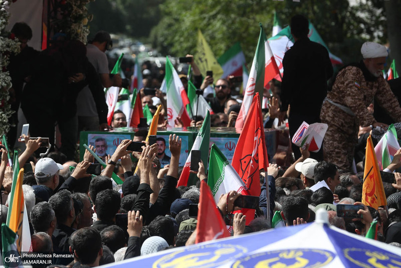 مراسم تشییع شهدای جنگ تحمیلی رژیم صهیونیستی در تهران-3