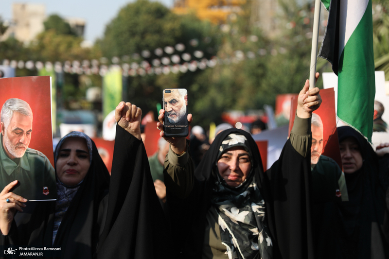 اجتماع دختران انقلاب در حمایت از جبهه مقاومت