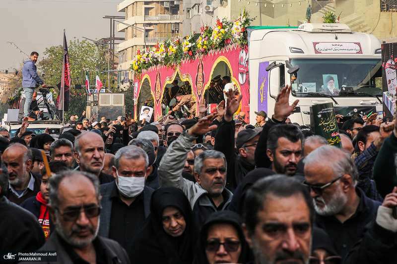 مراسم تشییع پیکرهای مطهر 100 شهید گمنام در تهران-4