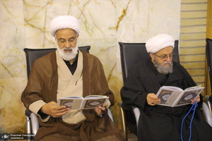 مراسم اولین سالگرد علامه حسن زاده آملی (ره) در حرم حضرت معصومه (س)‎‎