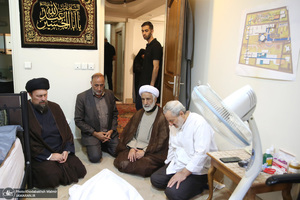 حضور سید حسن خمینی در منزل مرحوم آیت الله شیخ حسن صانعی (ره)