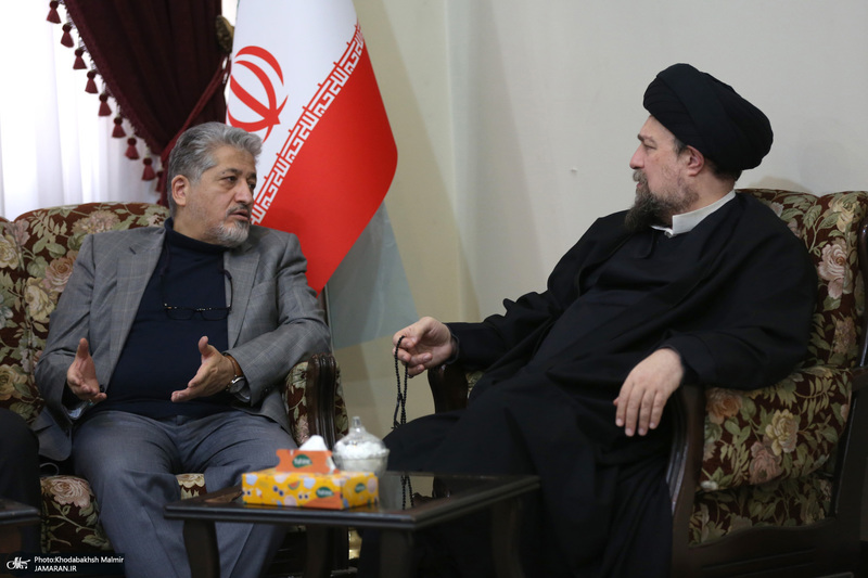 دیدار رئیس دانشگاه آزاد اسلامی و جمعی از معاونین با سید حسن خمینی