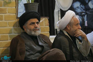 دیدار جمعی از ائمه جماعات استان قم با سید علی خمینی