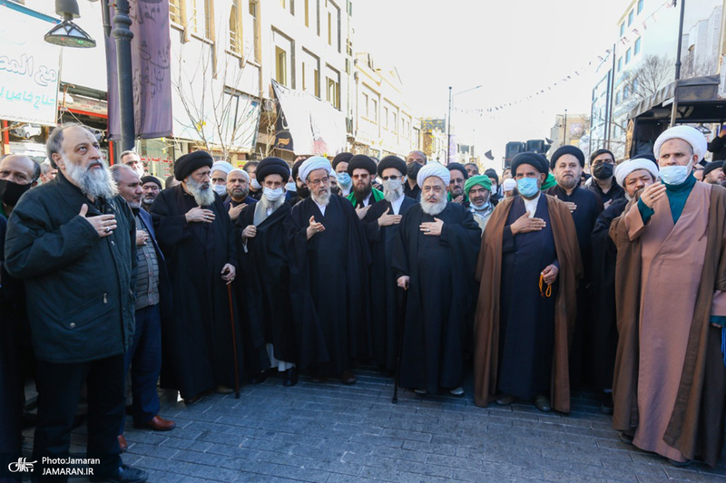 دسته عزاداران فاطمی به دعوت آیت الله العظمی صافی گلپایگانی