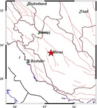 وقوع زلزله 2.8 ریشتری در شیراز