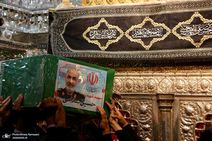 مراسم تشییع پیکر شهیدان سردار حسین سلامی و مسعود شانه ای