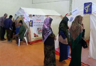 خدمات رایگان بیمارستان صحرایی بسیج به مرزنشینان شرق گلستان