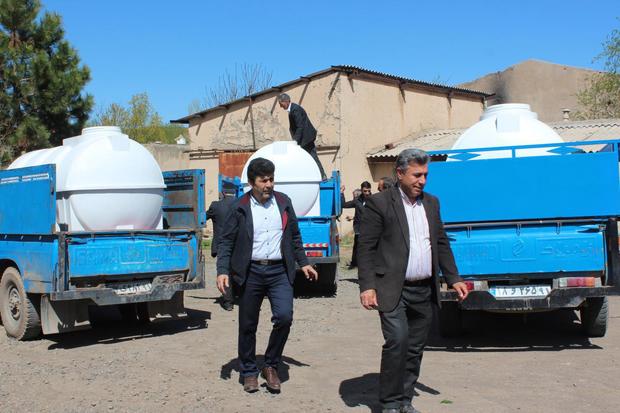 20 دستگاه تانکر آب بین عشایر خلخال و کوثر توزیع شد