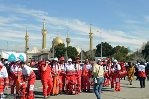 آئین آغاز طرح ملی خدمات نوروزی جمعیت هلال احمر در جوار حرم مطهر امام خمینی (س)