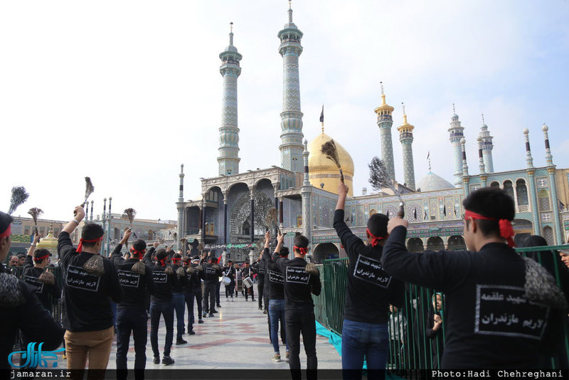 دسته عزاداری خادمان حرم حضرت معصومه ( س) در روز شهادت امام رضا (ع)