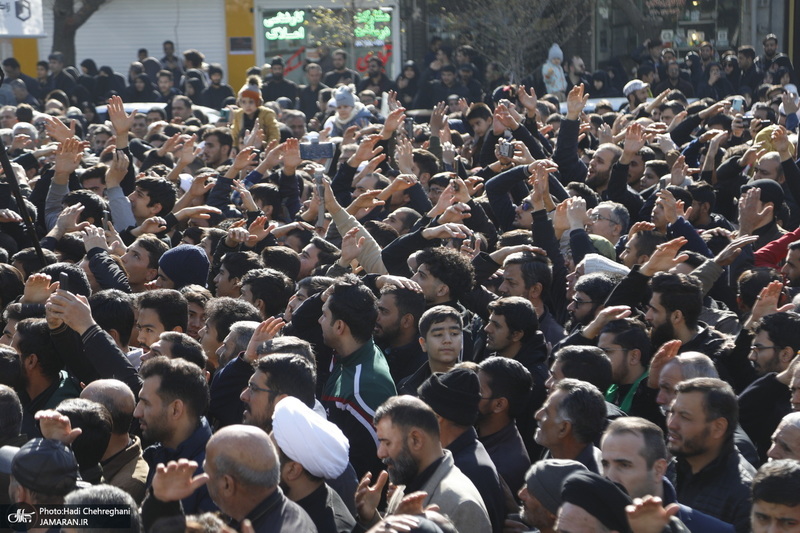 دسته عزاداری روز شهادت حضرت زهرا (س) با حضور آیت الله العظمی وحید خراسانی