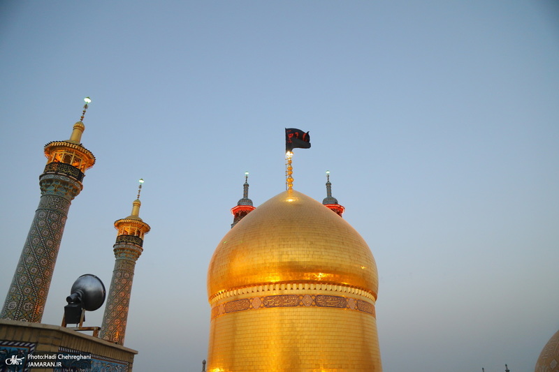 مراسم تعویض پرچم حرم حضرت معصومه (س) در شب اول ماه محرم‎‎