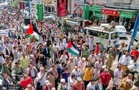 تظاهرات در تعز یمن برای حمایت از فلسطین (4)