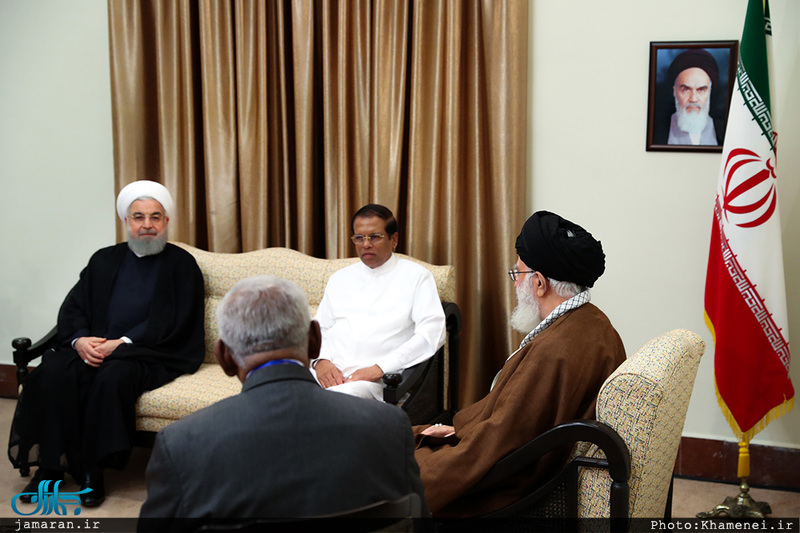 دیدار رئیس جمهوری سریلانکا با رهبر معظم انقلاب