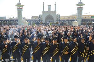 دسته عزاداری خادمین حرم مطهر حضرت معصومه (س) در سالروز شهادت امام رضا (ع)