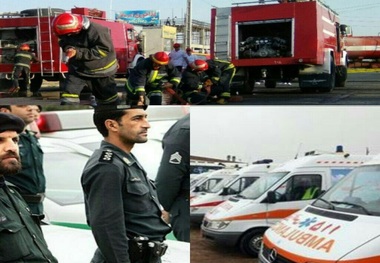 هم افزایی نیروهای انتظامی و امدادی تبریز در چهارشنبه آخر سال