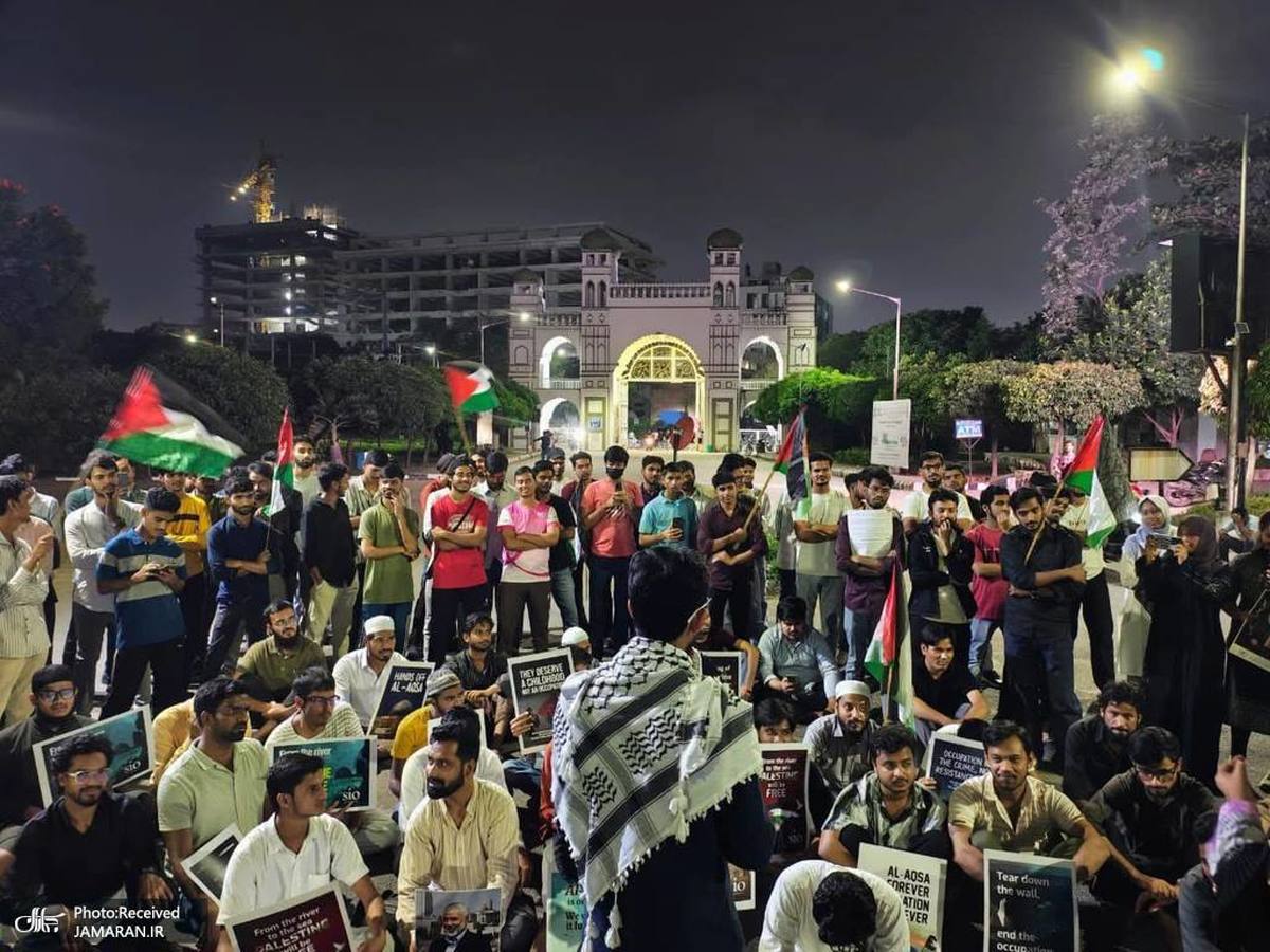مردم در جنوب هند برای همبستگی با فلسطینی به خیابان‌ها آمدند + عکس ها
