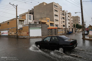 آبگرفتگی معابر شهر اهواز بعد از بارندگی