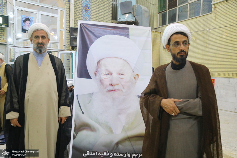 مراسم ترحیم آیت الله العظمی محفوظی (ره) در مسجد رفعت قم