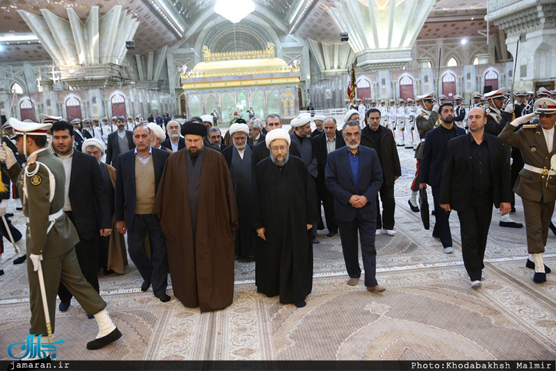 تجدید میثاق رئیس قوه قضائیه و مسئولان عالی قضایی با آرمان‌های امام خمینی(س) 