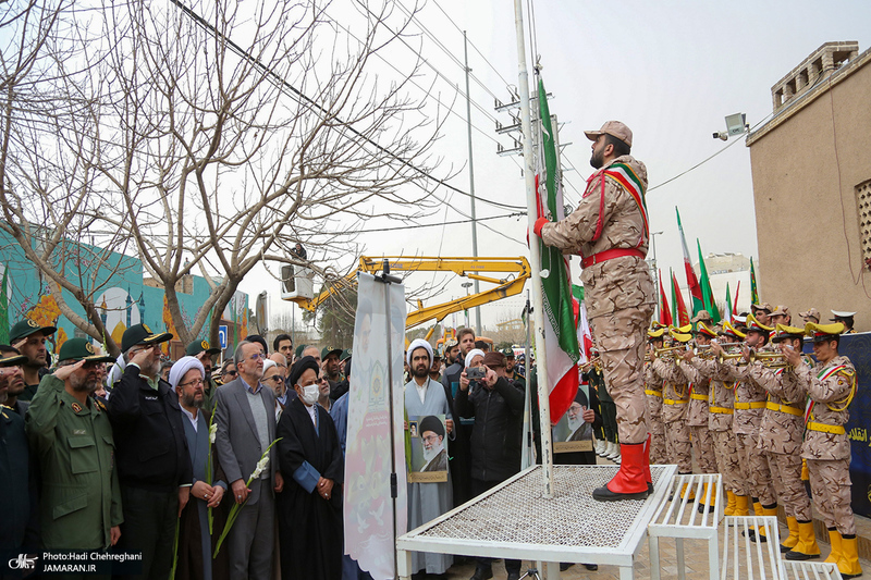 مراسم گلباران بیت امام خمینی(س) در قم