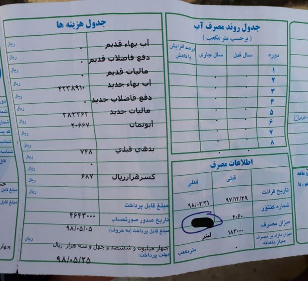 اهالی روستای کلدوزخ ایذه از  افزایش آب‌بها گله دارند