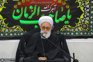 دومین شب عزاداری حضرت فاطمه (س) در بیت آیت الله دوستی زنجانی‎