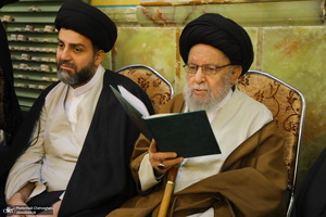 مراسم چهلمین روز درگذشت مرحوم آیت الله سید هادی سیستانی در قم‎