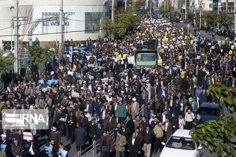 راهپیمایی مردمی در حمایت از اقتدار و امنیت کشور در شهرهای مختلف + تصاویر