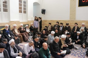 حضور آیت الله سید حسن خمینی در مراسم وداع با آیت الله العظمی شبری زنجانی (ره)