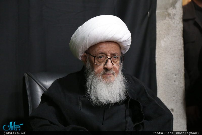 دسته عزای شهادت امیرالمؤمنین علی(ع) با حضور آیت الله العظمی وحید خراسانی