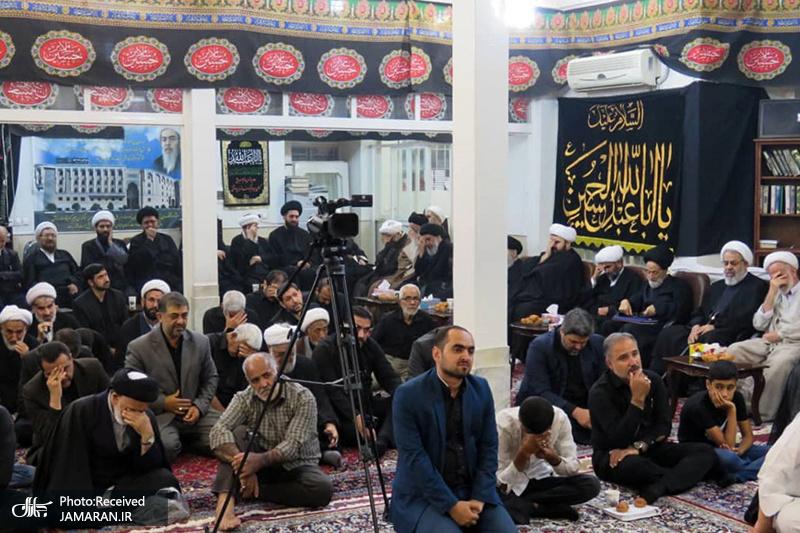 مراسم عزاداری امام حسین(ع) در بیت آیت الله العظمی فاضل لنکرانی(ره)
