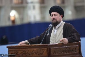 دیدار رئیس و اعضای جمعیت هلال‌احمر  با سید حسن خمینی