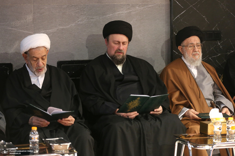 حضور سید حسن خمینی در منزل آیت الله امام جمارانی