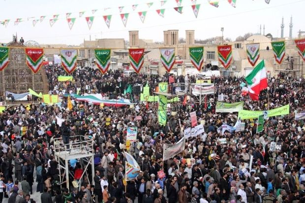مردم یزد در راهپیمایی  ۲۲ بهمن امسال حماسه آفریدند