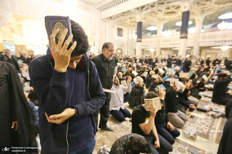 مراسم احیای شب بیست و یکم ماه رمضان در حرم مطهر حضرت معصومه (س)