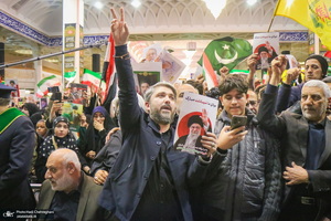 مراسم استقبال و وداع با پیکر مطهر شهید علی لاریجانی در قم
