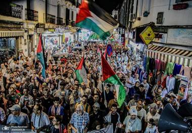 راهپیمایی بزرگ مردم مراکش در حمایت از غزه + عکس ها