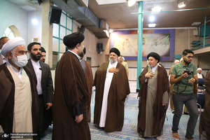 دیدار جمعی از طلاب حوزه علمیه نجف اشرف با سید حسن خمینی‎